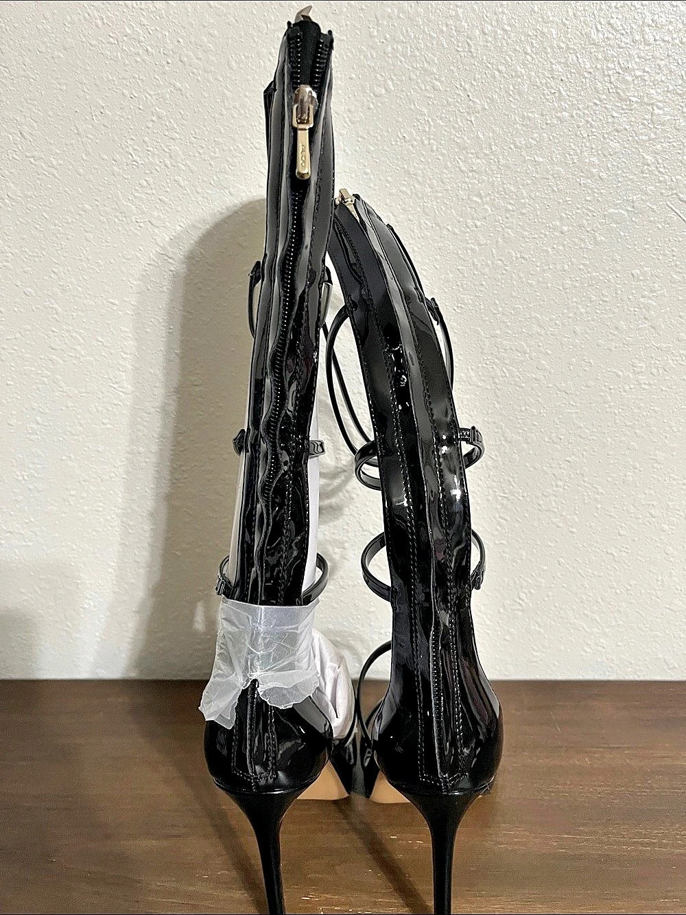 ALDO Amylynn Black Strappy Heels - Picture 4 of 11